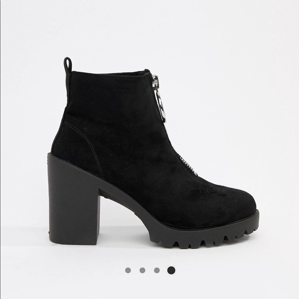 Chunky Black Booties size 8